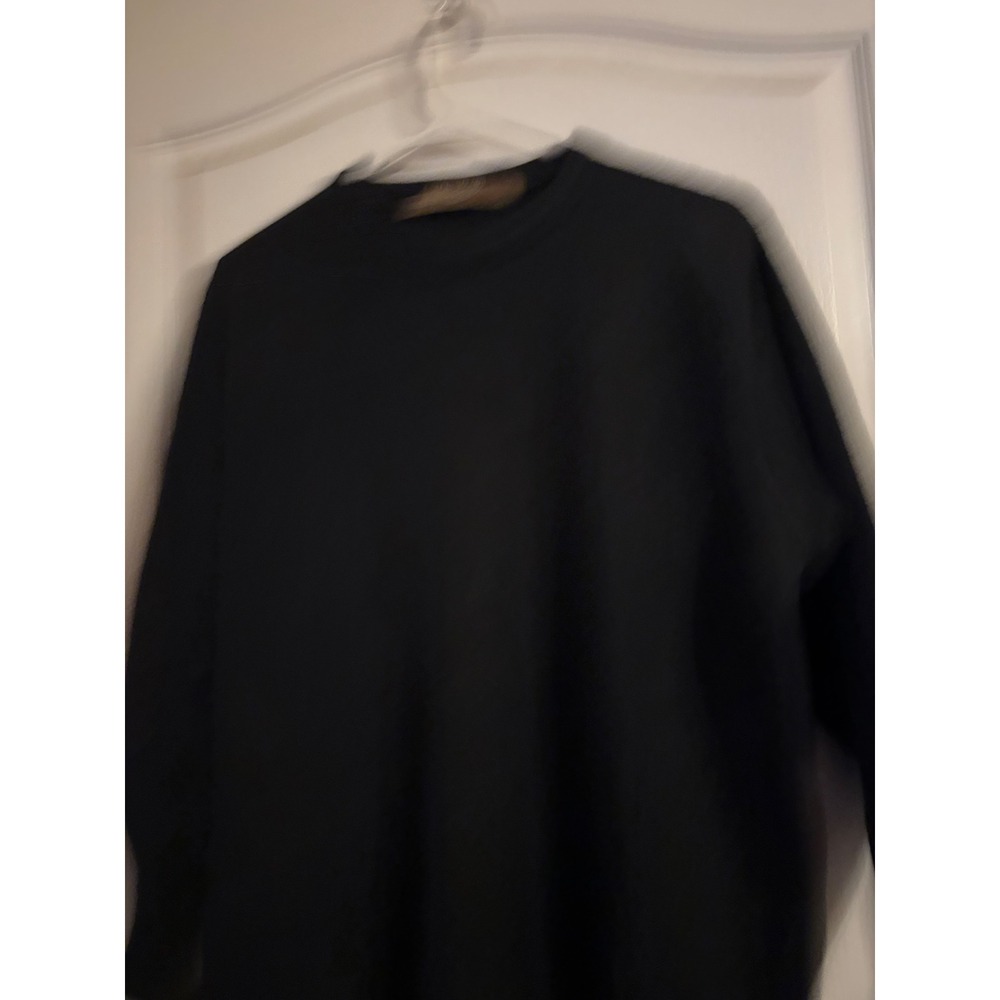 Merino Possum Sweater Mens M Black Excellent New Zealand Wool Fur Crewneck